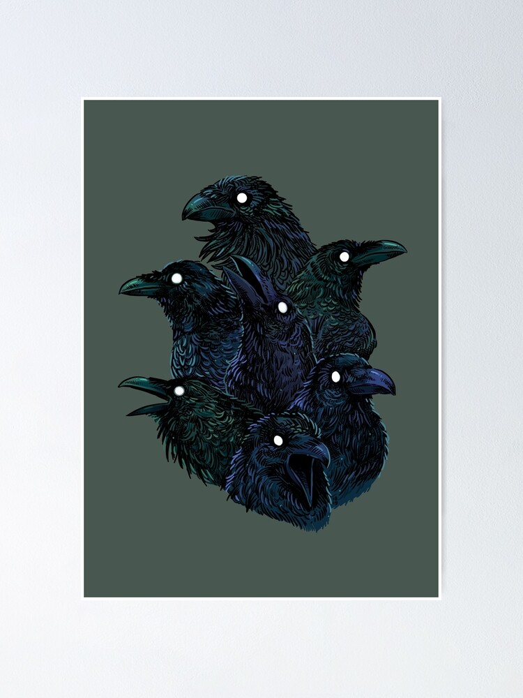 Alternate view of Raven pattern Poster