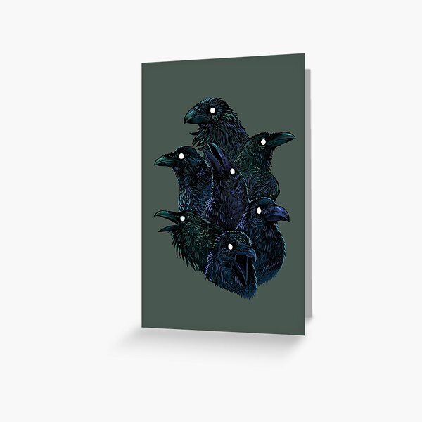 Raven pattern Greeting Card