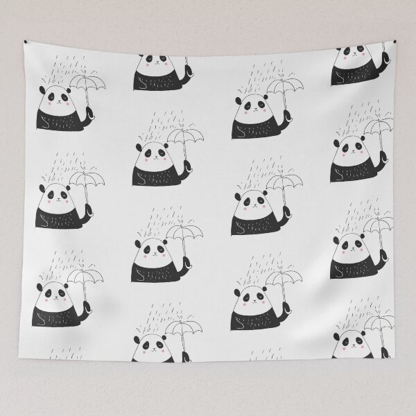 Item preview, Panda Manfred standing in the rain designed and sold by elaniedesign.