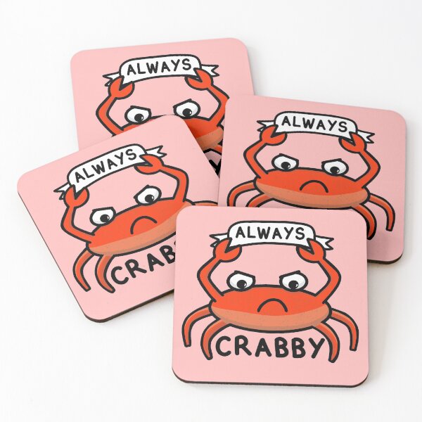 Item preview, Always crabby cute crab cartoon designed and sold by Kattypoos.