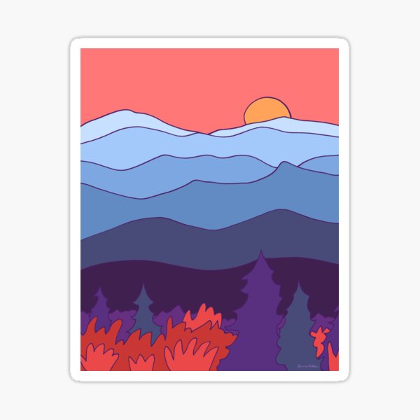 Mountain Sunset Sticker