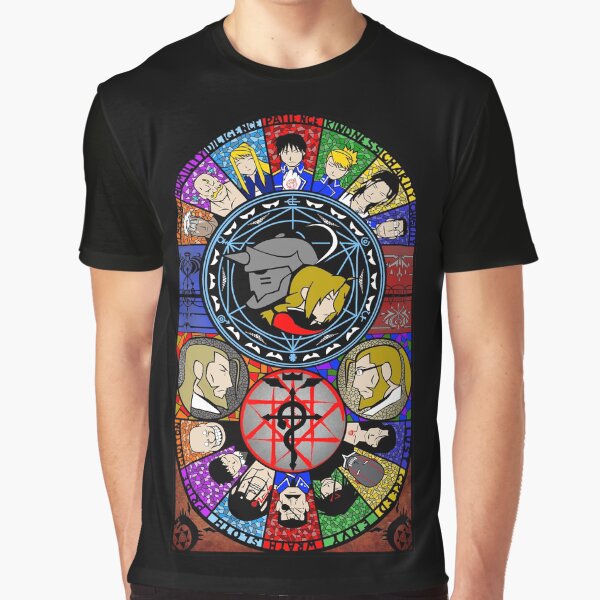 Fullmetal Alchemist Stained Glass Graphic T-Shirt