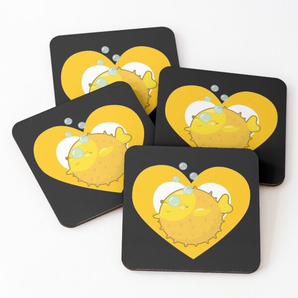 Item preview, Cute Pufferfish Heart for Blowfish Lovers designed and sold by eternallygifted.