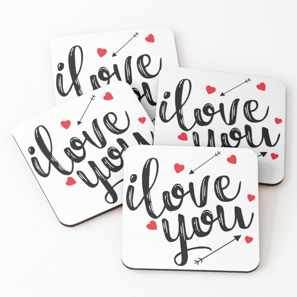 Item preview, I Love You romantic typography designed and sold by EllaCat98.