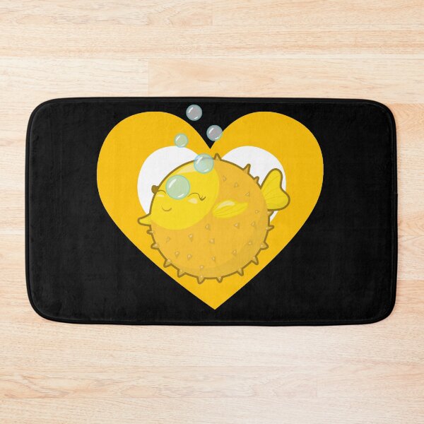 Item preview, Cute Pufferfish Heart for Blowfish Lovers designed and sold by eternallygifted.