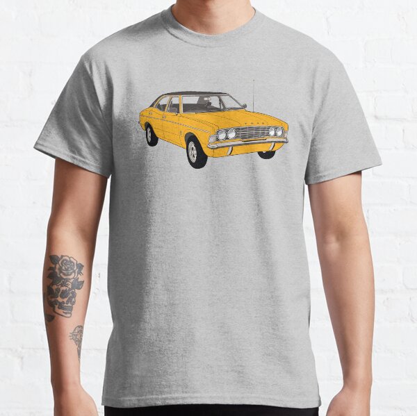 1972 Ford Cortina TC Mark III GXL - Amber paint (Fan Art Vector Drawing) Classic T-Shirt
