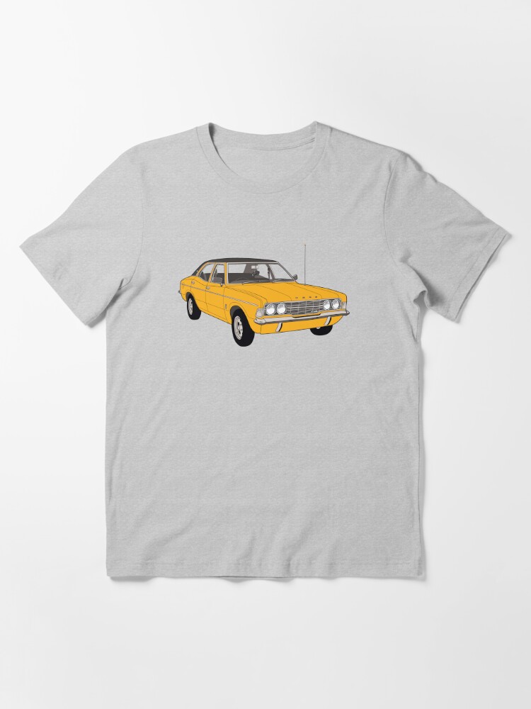 Alternate view of 1972 Ford Cortina TC Mark III GXL - Amber paint (Fan Art Vector Drawing) Essential T-Shirt