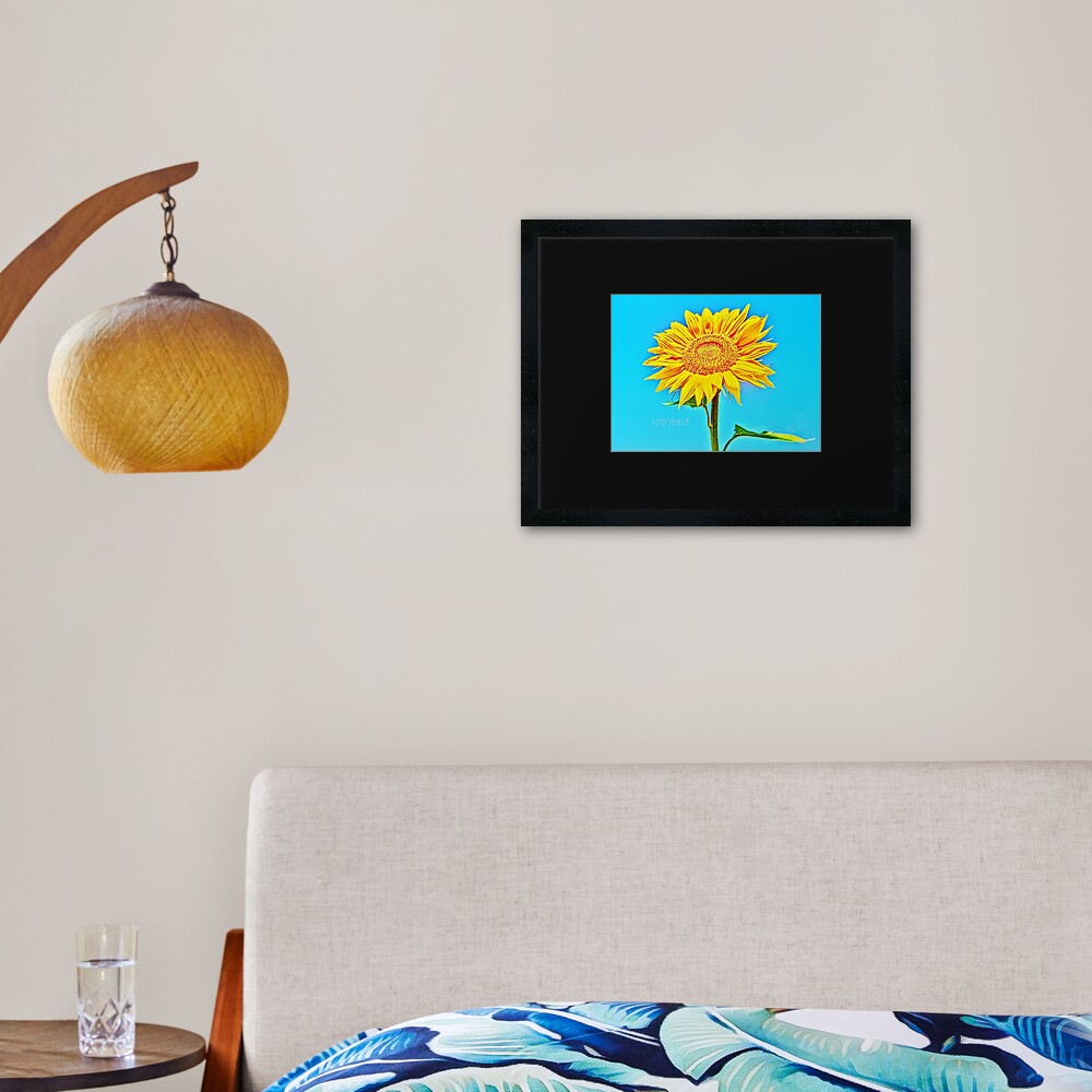 Sunny Sunflower Framed Art Print