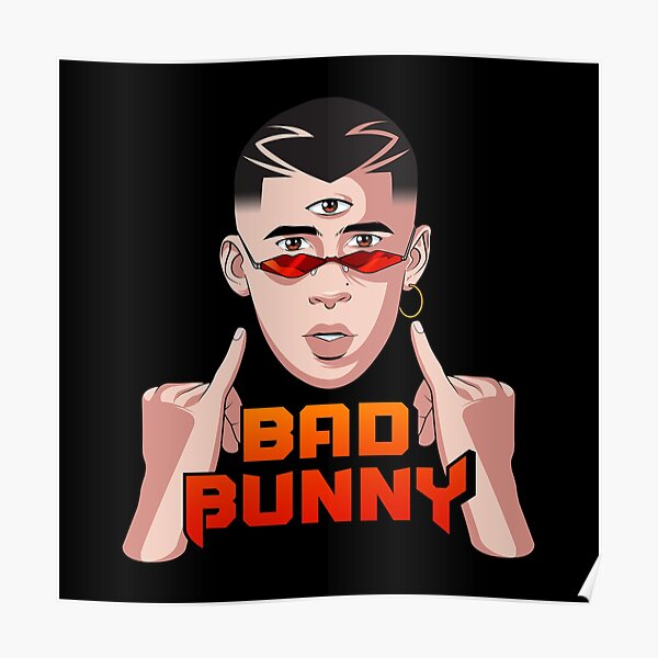 Download Bad Bunny Eye Posters | Redbubble