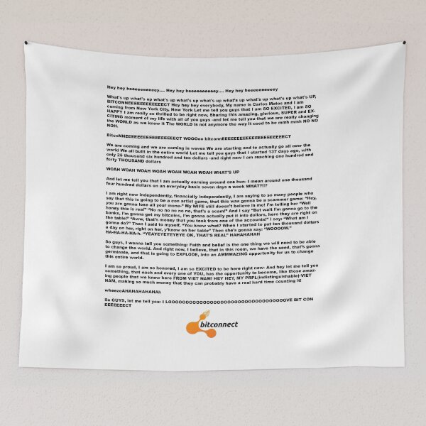 Item preview, Bitconnect - Carlos Matos Full Speech Transcript designed and sold by TheLastStand.