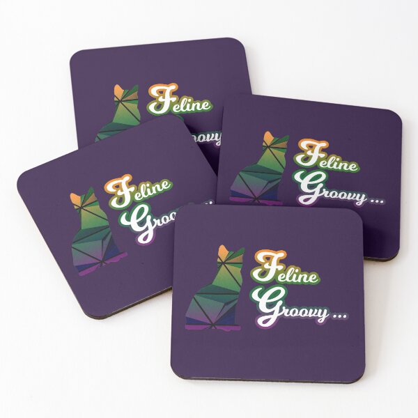 Item preview, Feline Groovy Cat/Kitty Cutout Multicolor Slogan designed and sold by SeanMcArthur.