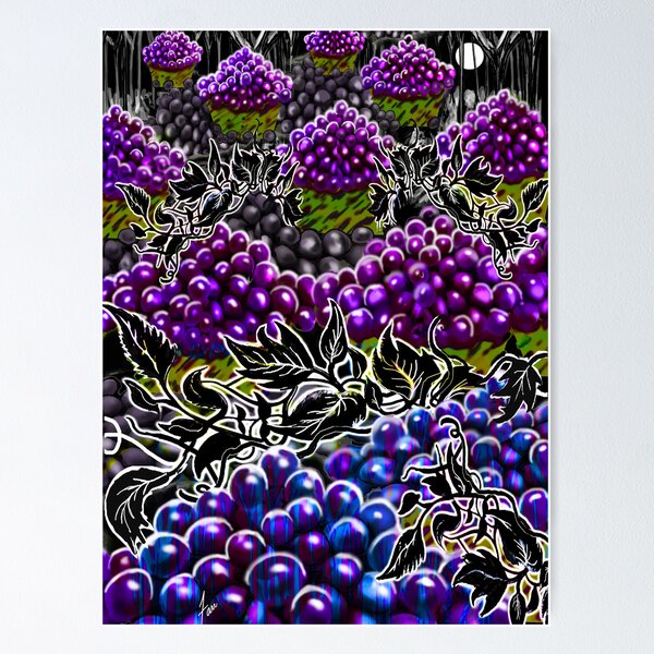 Item preview, "Night Of The Groovy Grapes" designed and sold by Steve Farr.