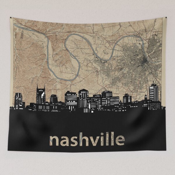 Artikelvorschau, Nashville Skyline entworfen und verkauft von BekimART.