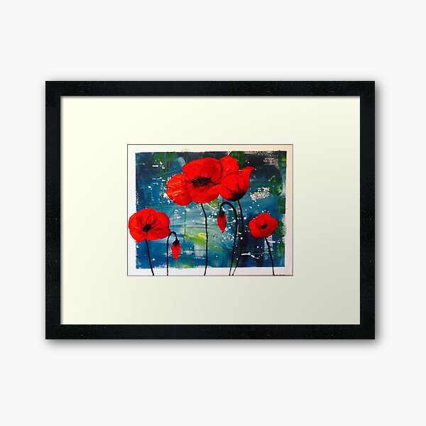 Pretty Poppies Framed Art Print