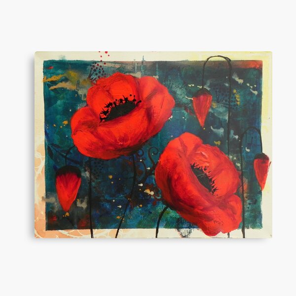 Poppies: courage Metal Print