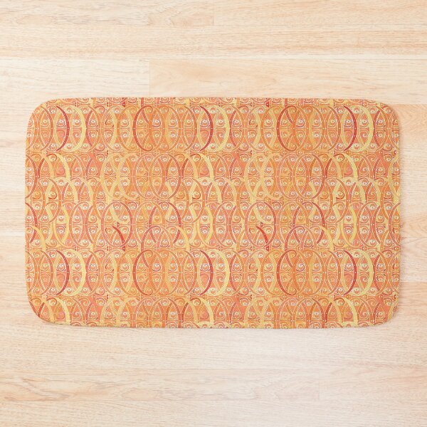 Item preview, Arabesque damask - soft orange and coral designed and sold by Marymarice.
