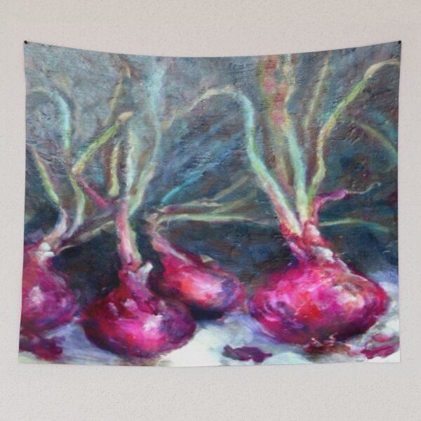 Item preview, IMPRESSIONIST STILL LIFE OF RED ONIONS PAINTING , designed and sold by sharlesart.