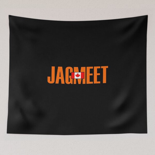 Item preview, Jagmeet Orange Bold Text Canadian Flag Color designed and sold by TinyStarCanada.