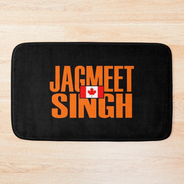 Item preview, Jagmeet Singh Orange Block Text Canadian Flag Color designed and sold by TinyStarCanada.