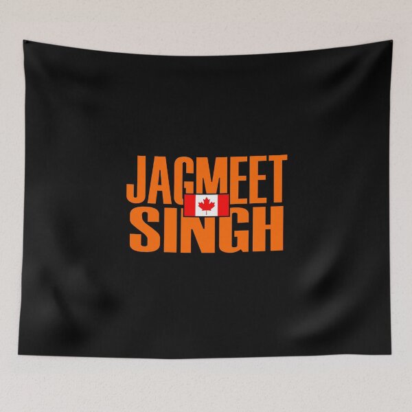 Item preview, Jagmeet Singh Orange Block Text Canadian Flag Color designed and sold by TinyStarCanada.