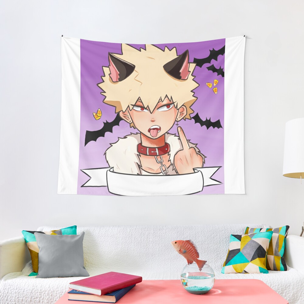 Bakugo Halloween Tapestry For Sale By Cursedramen Redbubble 9531