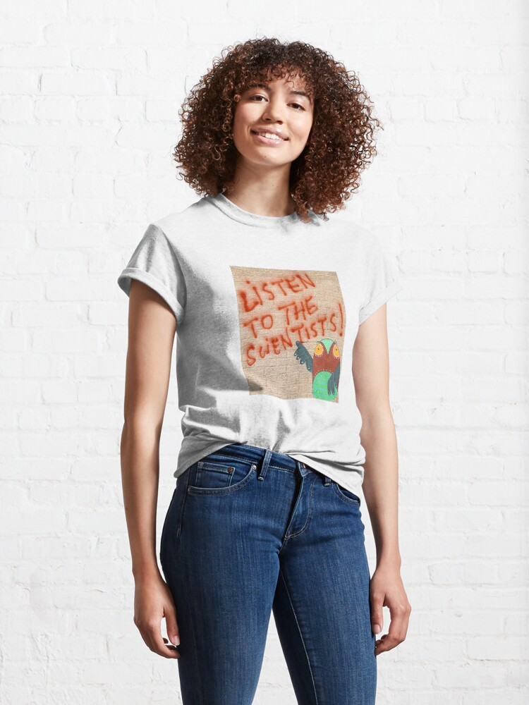 Thumbnail 4 of 7, Classic T-Shirt, Listening Owl designed and sold by embellish studios.