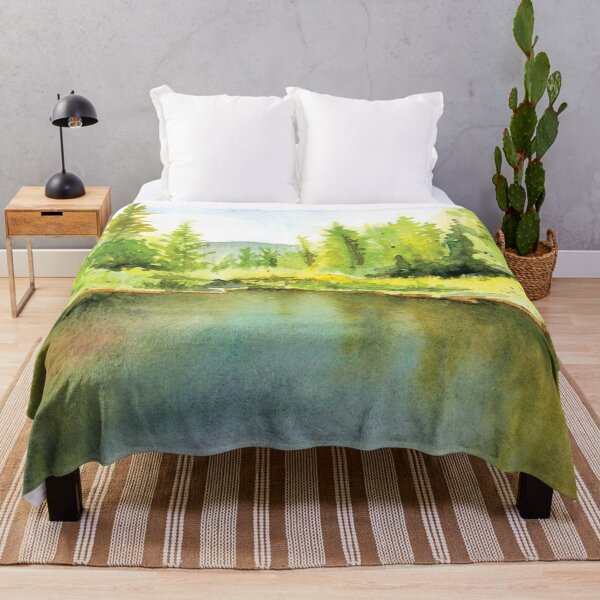 Item preview, Mountain Lake Landscape in Watercolor designed and sold by Kelly Roy.