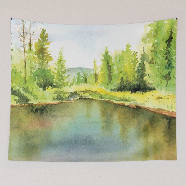 Item preview, Mountain Lake Landscape in Watercolor designed and sold by Kelly Roy.