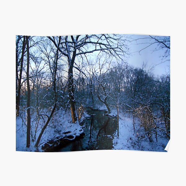 Winter Twilight at the Creek--Westward Poster