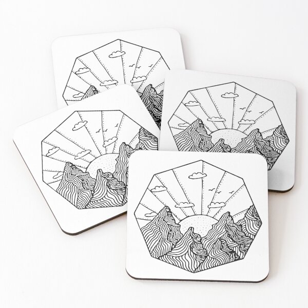 Item preview, Octagonal Mountain Sun Design designed and sold by mads-drawing.