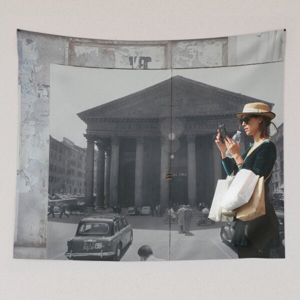 Item preview, Pantheon of Rome Vintage Photo with Turist designed and sold by Anna Lemos.