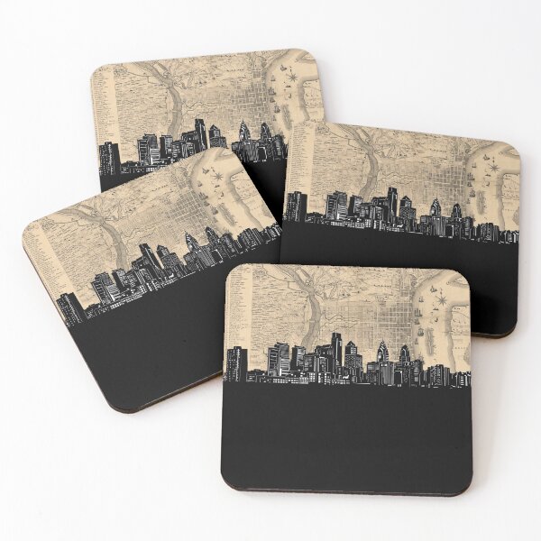 Item preview, philadelphia skyline designed and sold by BekimART.