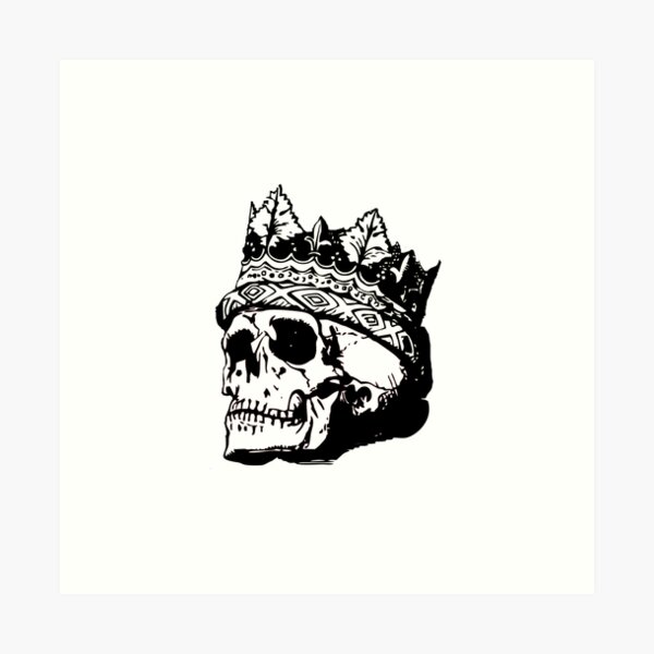 Skull With A Crown Art Prints | Redbubble