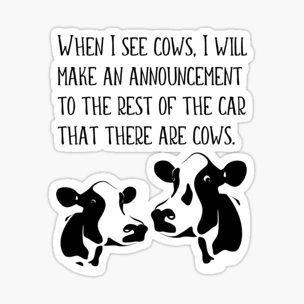 Vista previa del artículo con la obra «Cuando veo vacas», diseñado y vendido por k8company.