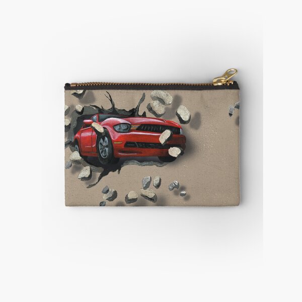 Item preview, Fast Red Car Crashes Through a Wall designed and sold by Melissa J Barrett.