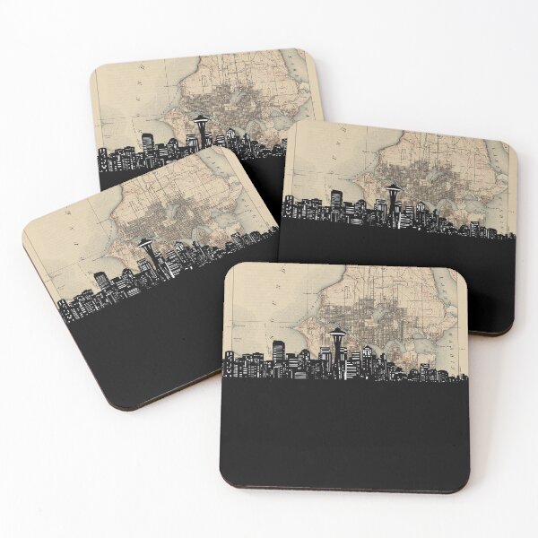 Item preview, seattle skyline designed and sold by BekimART.