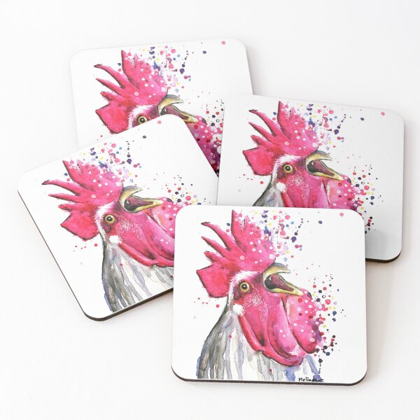 Item preview, Whimsical Acrylic Rooster Painting designed and sold by Melinda Howard.