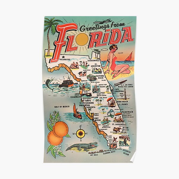 Florida Tourism Poster Poster
