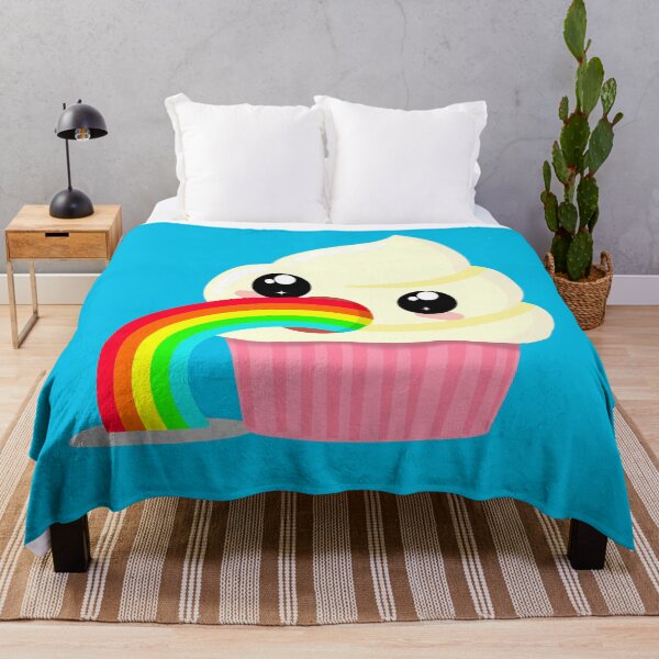 Item preview, Kawaii Puking Rainbow Cupcake Emoji  designed and sold by BunnyThePainter.