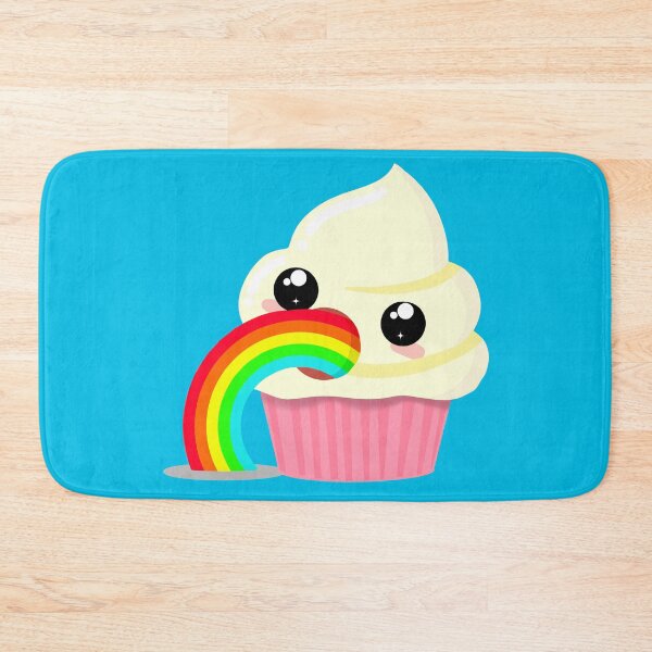 Item preview, Kawaii Puking Rainbow Cupcake Emoji  designed and sold by BunnyThePainter.