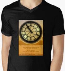 The Clock in the Plaza Men's V-Neck T-Shirt