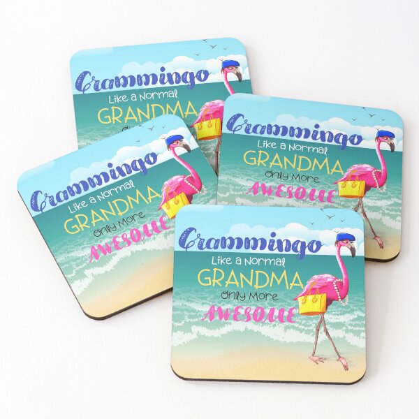 Item preview, Grammingo Like a Normal Grandma Only More Awesome Funny Tropical Flamingo Gifts For Women Home Decor Mother's Day Christmas Stocking Filler For a Crazy Flamingo Lady designed and sold by neotrend.