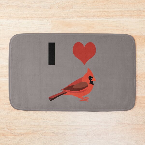 Item preview, I Love Cardinals Cute Cardinal Illustration designed and sold by Hedgie Designs.