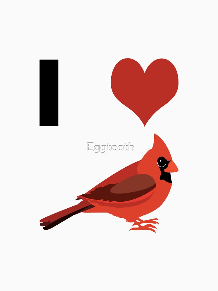 I Love Cardinals Cute Cardinal Illustration | Essential T-Shirt