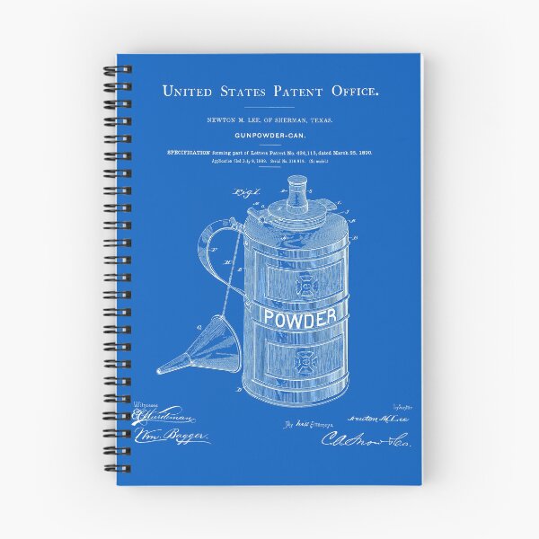 Item preview, Gunpowder Can Patent - Blueprint designed and sold by FinlayMcNevin.