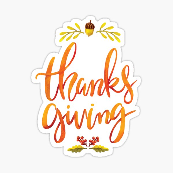 Thanks Giving Sticker