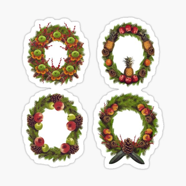 Christmas wreath sticker pack 1 Sticker