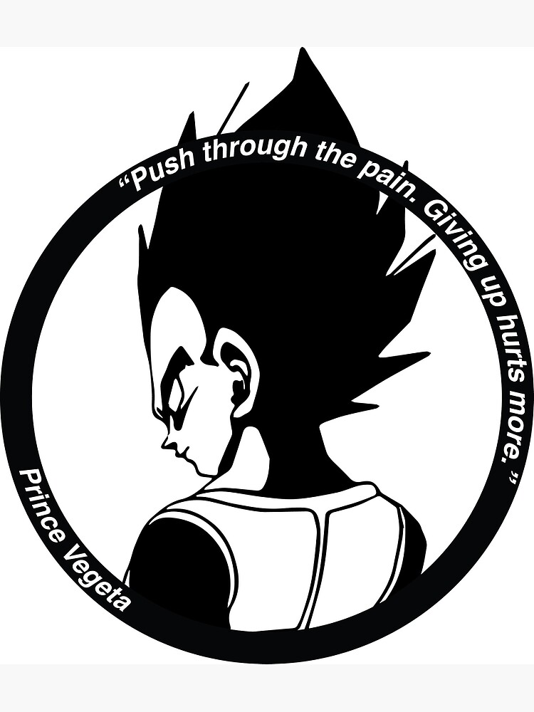 Carte De Vœux Dragon Ball Z Prince Vegeta Citation Inspirante Par Kamuii Redbubble