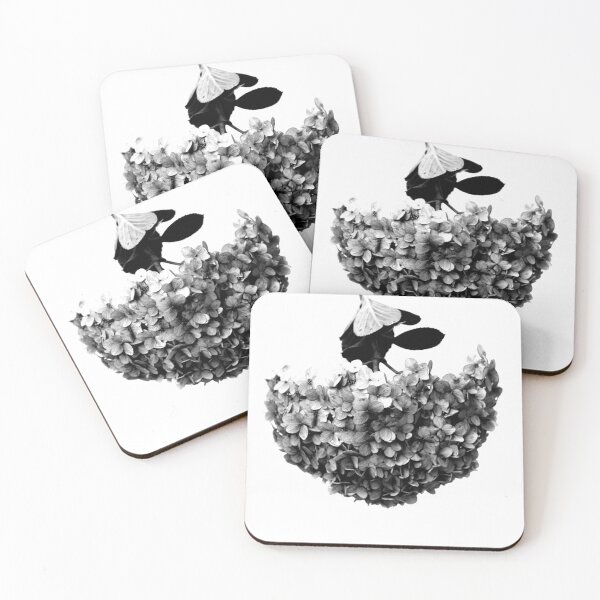 Item preview, Hortensia Hydrangea Flower Black and White designed and sold by anafrancisconi.