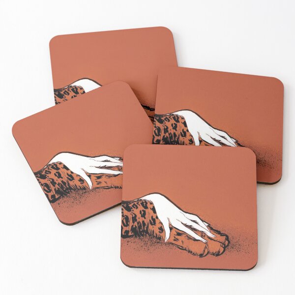 Item preview, Leopard Paw, Burnt Orange Minimalist Retro Vintage Poster designed and sold by vintagevivian.